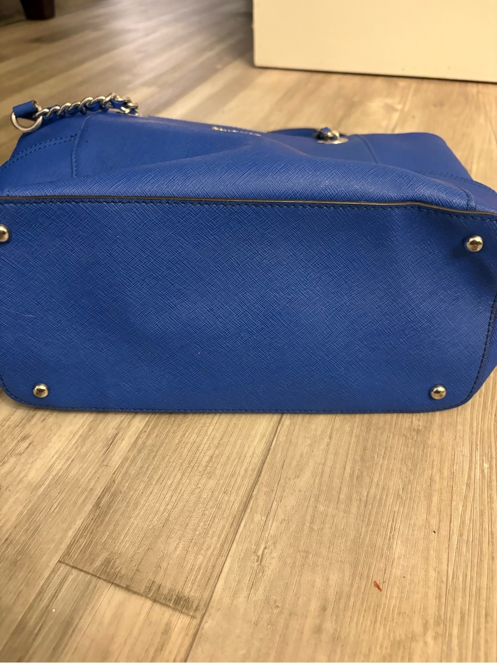 Calvin Klein Blue Chain-Accent Tote Bag - Picture 2 of 9